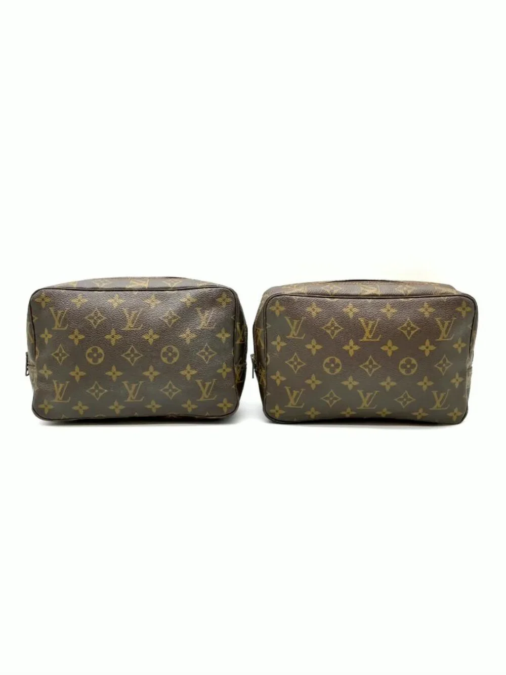 Louis Vuitton Trousse Toilette 23 Monogram Canvas Cosmetic Pouch Bag 2 Pcs